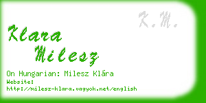 klara milesz business card